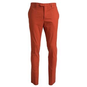 BENCIVENGA Orange Straight Fit Men Formal Trousers Men's Pants